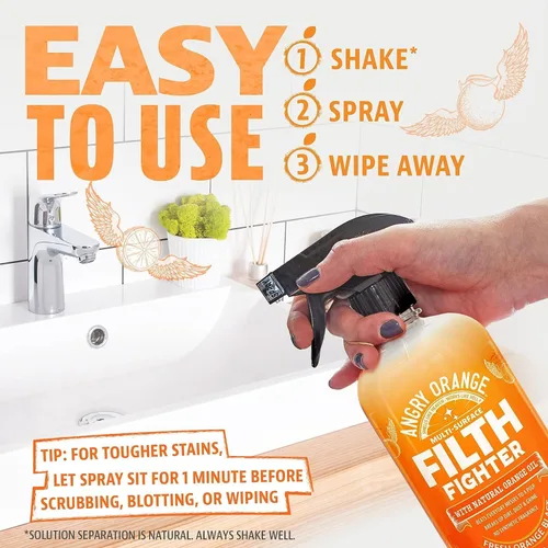 Miniatura 7 de ANGRY ORANGE Citrus - Spray limpiador multiusos para cocina y baño, 24 onzas, paquete de 2