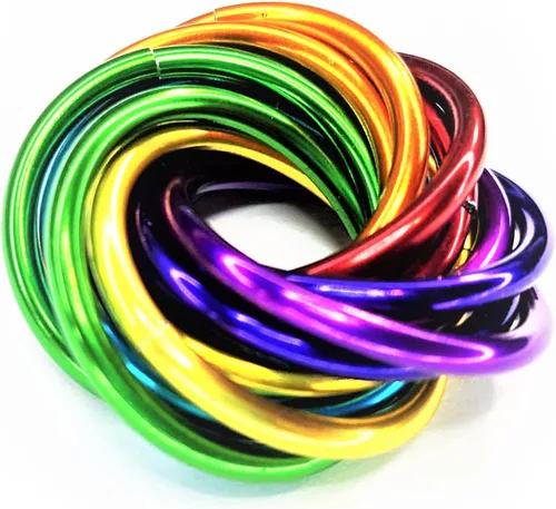 Miniatura 43 de Möbii Fidget Ball (MultiColor): Herramienta de alivio del estrés, ansiedad y estimulación para ADHD, silenciosa, ideal para el hogar, viajes, Rosa