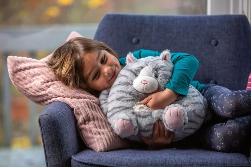 Miniatura 4 de Mary Meyer Almohada Puffernutter de peluche suave, 10 pulgadas, gatito