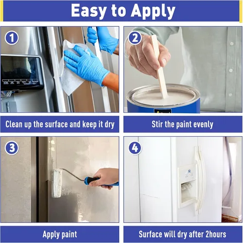 Miniatura 4 de DWIL Pintura para electrodomésticos para refrigerador, pintura a base de agua, interior, para superficie de plástico y metal en lavavajillas, Blanco