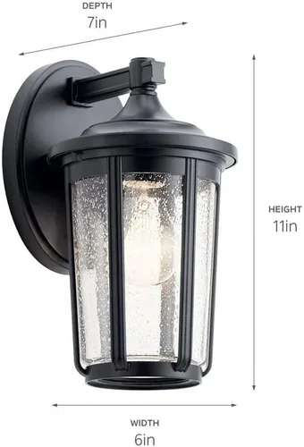 Miniatura 2 de Kichler Lighting Fairfield - Lámpara de pared (11 pulgadas, 1 luz), color negro