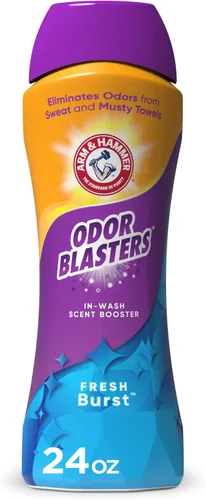 ARM & HAMMER Odor Blasters - Potenciador de aroma para ropa sucia, elimina olores difíciles, aroma fresco a explosión, botella de 24 onzas