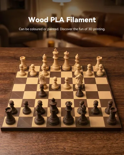 Miniatura 5 de SUNLU Filamento PLA de madera de 0.069 pulgadas, filamento de impresora 3D de fibra de madera real, textura y aroma de madera natural, sin