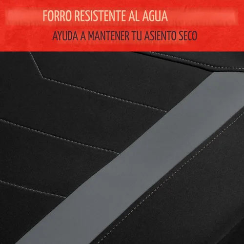 Miniatura 8 de Motor Trend SpillGuard Fundas de asiento para automóviles, camiones y SUV, fundas de asiento grises con forro de neopreno impermeable, fundas