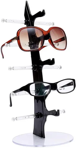 Miniatura 4 de Organizador de caja de joyería para mujeres y niñas para 5 lentes de sol soporte para gafas caja de joyería de viaje caja de pecho 494 transparente