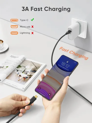 Miniatura 4 de CableCreation Cable USB C a USB A de 1 pie, USB 3.1 USB 3.2 Gen2 10Gbps USB A a C, cable de datos, Android Auto Cord 3A para USB C, SSD externo