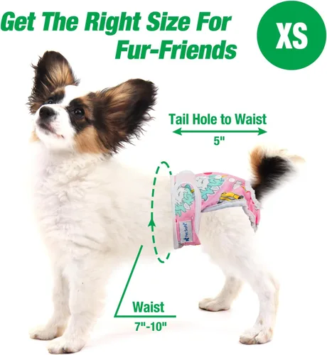 Miniatura 3 de Pet Soft Pañales para perras, paquete de 3 pañales lavables para perras en celo, reutilizables, bragas de período, pañales para cachorros