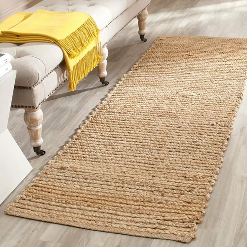 SAFAVIEH Cape Cod Collection - Alfombra decorativa de 2 x 3 pies, natural, yute trenzado hecho a mano, ideal para zonas de alto tráfico en entrada,