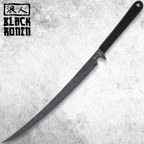 Miniatura 6 de Black Ronin Combat Wakizashi Sword with Injection Molded Sheath Stainless Steel Blade Cord-Wrapped Handle