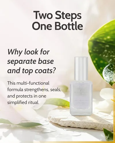 Miniatura 5 de karma organic Capa Base y Capa Superior 2 en 1 Esmalte de Uñas, Polvo de Inmersión y Activador de Base Polygel, Esmalte de Uñas Transparente