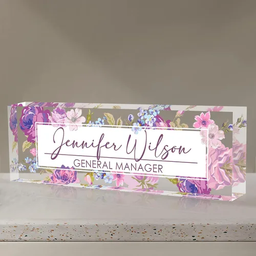 Miniatura 22 de Placa de Nombre Personalizada a Criterio, Placa de Escritorio de Acrílico, Decoración de Oficina para Mujeres y Hombres, Regalos de Agradecimiento
