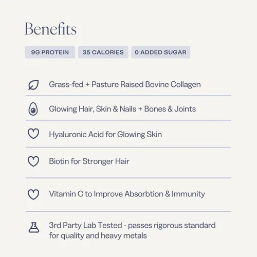 Miniatura 6 de Colágeno en polvo para mujeres, mezcla de belleza con vitamina C, biotina y ácido hialurónico, apoya el cabello, la piel y las uñas, 20 porciones