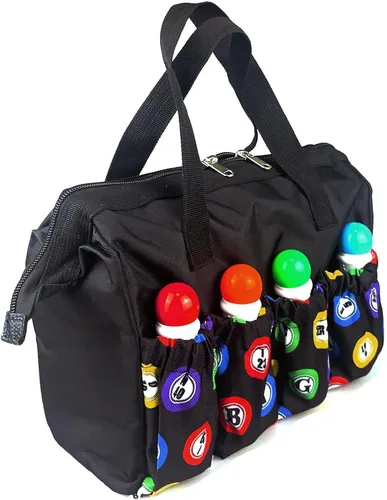 Bolsa de Bingo Daubers con 8 bolsillos de gran capacidad, bolsa de transporte de viaje con cremallera, bolsa de maquillaje, regalo para amantes de