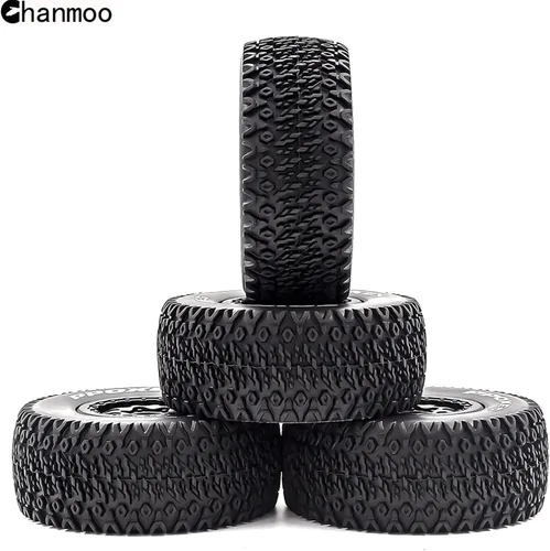 Miniatura 4 de Ruedas y neumáticos para camión de campo corto 1/10 a control remoto con neumáticos hexagonales de 0.472 in a escala 1:10 para automóvil todoterreno