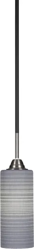 Miniatura 208 de Toltec Lighting Paramount - Mini colgante de 1 luz en acabado negro mate con cristal de arte perla de 7 pulgadas y estilo negro