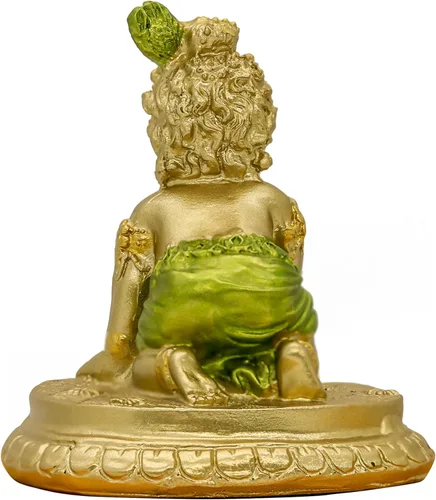 Miniatura 8 de Ídolo de Krishna Hindu God Baby Krishna – 3.7 pulgadas de alto, estatua india de Krishna para el hogar, oficina, templo mandir, artículo de Pooja