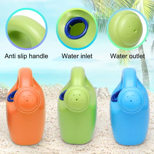 Miniatura 2 de Regadera para niños, juguetes de arena de playa, tiempo de juego en el jardín o uso práctico, regadera de plástico ABS para niños, pequeña lata