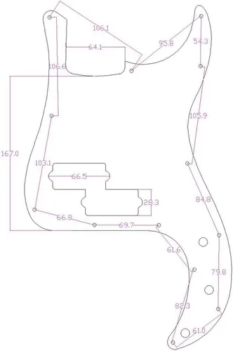 Miniatura 2 de KAISH Golpeador de estilo P Bass de 13 agujeros PB, placa de rasguño para bajo P Bass de precisión fabricado en EE. UU. / México, envejecido