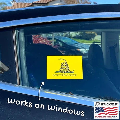 Miniatura 4 de Stickios Adhesivo de Bandera Gadsden 'Dont Tread On Me' - Calcomanía Patriótica Bandera Americana 1776 para Autos, Camiones y Ventanas de Vehículos