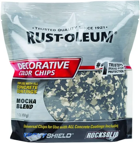 Miniatura 11 de Rust-Oleum 312449-6PK Chips de color decorativos epoxyShield de mezcla gris glaciar, 1 libra, (paquete de 6)