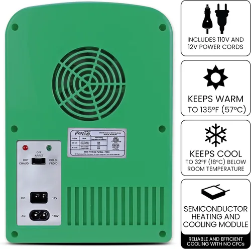 Miniatura 3 de Sprite Mini Nevera - Refrigerador para Dormitorio Oficina Enfriador Portátil de Bebidas, 12V 110V Para Bebidas, Refrescos, Vinos, Uso en Carro