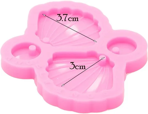 Miniatura 2 de Angel Wings Moldes de resina superbrillantes, moldes de silicona para aretes de bricolaje, llaveros, fabricación de joyas, color rosa