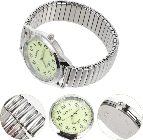 Miniatura 3 de Hemobllo Reloj casual digital luminoso para ancianos, banda elástica, regalo para pareja