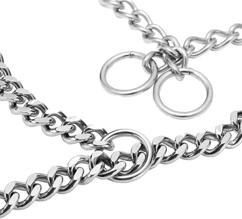 Miniatura 5 de Collar de cadena para perro, collar de entrenamiento, collares de cadena de acero inoxidable para perros grandes, longitud 24 pulgadas, diámetro