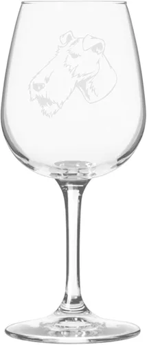 Miniatura 36 de Copa de vino de 12.75 onzas con diseño de perro grabado