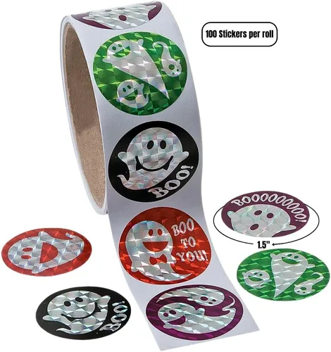 Miniatura 2 de Fun Express - Pegatinas en rollo de prisma fantasma para Halloween - Papelería - Pegatinas - Pegatinas - Rollo - Halloween - 1 pieza