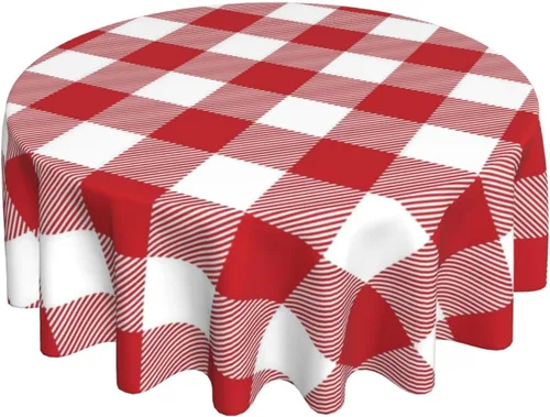 Miniatura 22 de 4th of July Tablecloth Square 60x60 Inch,Red White Buffalo Plaid Check Blue Patriotic Stars Table Cloth,Stain Resistance Polyester Independence Day