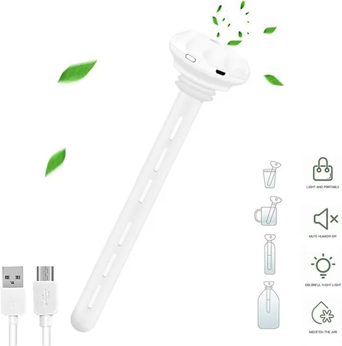 Humidificador USB de niebla fría - Mini humidificador de aire portátil para dormitorio, escritorio, coche, viajes, oficina, bebé con longitud