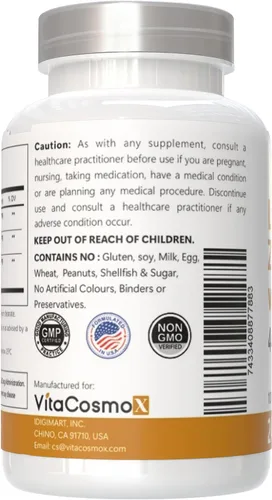 Miniatura 3 de Luteína con zeaxantina, cápsulas veganas, 240 unidades, 40 mg de luteína + 4 mg de zeaxantina por porción, sin OMG, sin gluten