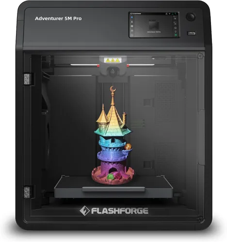 FLASHFORGE Adventurer 5M Pro Impresora 3D con Sistema de Impresión Automática con 1 Clic, Alta Velocidad de 600mm/s, Boquilla Desmontable Rápida de