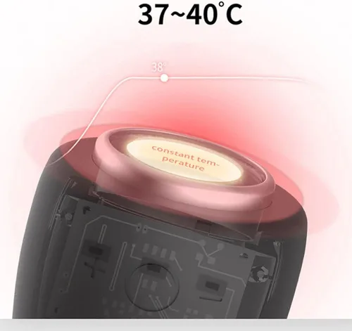Miniatura 2 de Cepillo de limpieza facial calentado, limpiador facial impermeable para limpieza profunda, cepillo facial suave masaje exfoliante, 9 velocidades