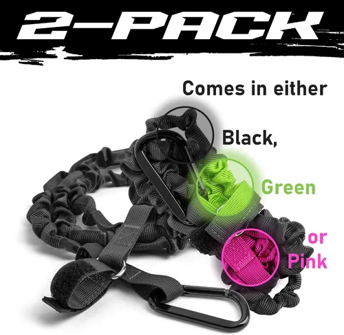 Miniatura 7 de Gradient Fitness 2 Pack Kayak Paddle Leash, 5-8 Feet Stretchable Paddle Strap with Carabiner Secure Leash Lanyard Rope for SUP Kayak Canoe Paddle