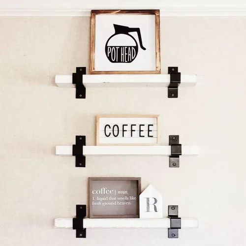 Miniatura 7 de Letrero de café con la frase en inglés «Pot Head» (Amante del café) de 12 x 12 pulgadas, para decoración de pared, cocina, estación de café