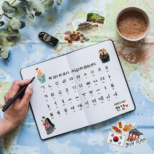 Miniatura 3 de Navy Peony Calcomanías de viaje escénicas de Corea del Sur (30 unidades), ilustradas a mano, Seúl, calcomanías coreanas para diarios, álbumes