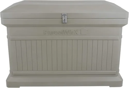 Miniatura 9 de RTS Home Acccents ParcelWirx Caja de entrega horizontal de alta calidad con tapa con bisagras, 33.5 x 18 x 23.2 pulgadas, color negro
