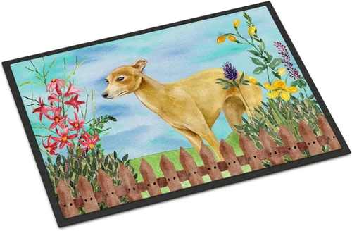 Miniatura 23 de Caroline's Treasures CK1311MAT Cavalier Spaniel Poinsettas - Felpudo de 18 x 27 pulgadas, tapete para puerta delantera, interior y exterior