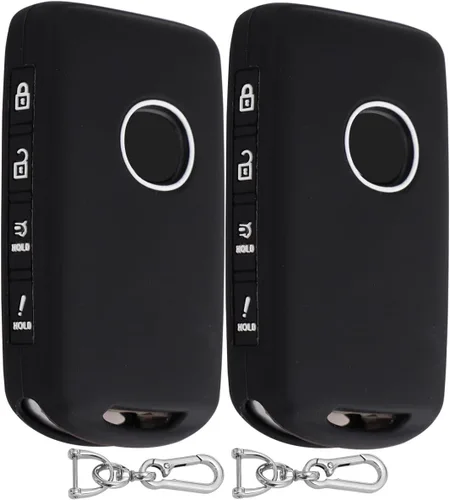 Miniatura 9 de Fundas para llavero remoto de silicona duradera para 3 4 llaves en el lateral 2019 2020 Mazda 3 CX-30 CX-5 CX9 2023 Mazda 6 (negro negro)