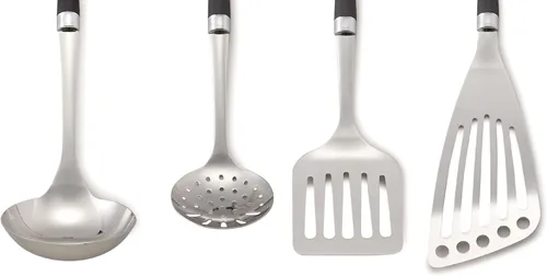 Miniatura 4 de Espátula de mano izquierda de acero inoxidable de Seki Japón, espátula para huevos y pescado - volteador ranurado, utensilios para voltear huevos 30