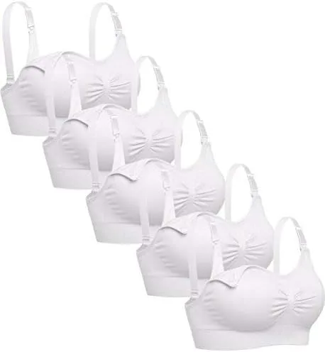 Miniatura 7 de Lataly Bralette de lactancia para mujer, sin varillas, paquete de 5