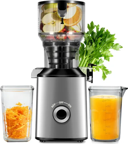 Máquina fría del Juicer de la prensa 5,4" de ancho de la máquina del extractor del jugo de la tolva de la alimentación alto rendimiento del jugo,