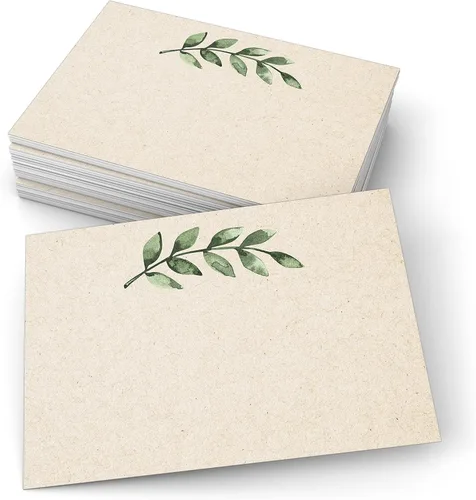 Miniatura 9 de 321Done Tarjetas de Notas en Blanco con Diseño de Follaje Verde, 4 x 6 pulgadas Blancas, 50 Tarjetas - Fabricadas en los Estados Unidos, Cartulina