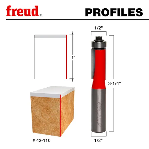 Miniatura 3 de Broca de fresado de 2 ranuras con mango de 1/4 de pulgada Freud 42-080 7/8 de pulgada de diámetro