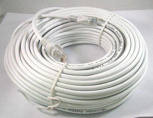 Miniatura 2 de MaxLLTo Cable de conexión blanco RJ45 CAT6 CAT 6 de alta velocidad ETHERNET LAN de 75 pies