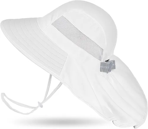Miniatura 152 de Sombrero de sol para niños, protección UV, unicornio, verano, playa, jugar con ala ancha, solapa para el cuello para niñas y niños