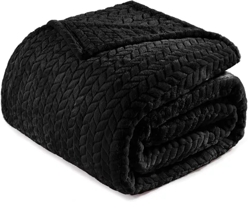 Miniatura 36 de Exclusivo Mezcla - Manta de forro polar tamaño individual para cama, 90x66 pulgadas, mantas suaves y acogedoras de franela jacquard, ligeras y Verde