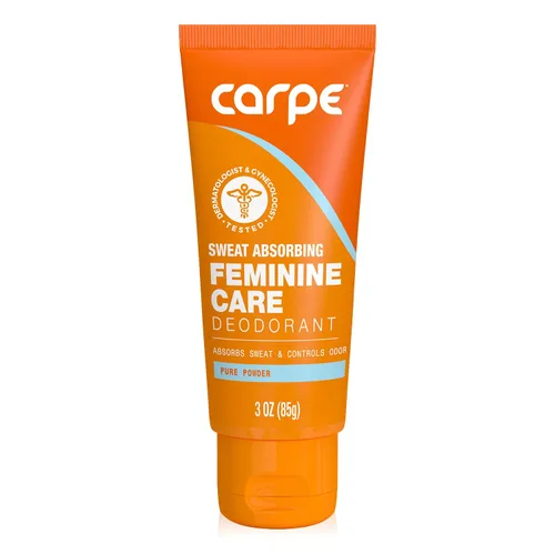 Carpe Desodorante íntimo femenino para el cuidado del sudor, pH equilibrado, control de humedad y olor las 24 horas, desodorante de cuerpo entero